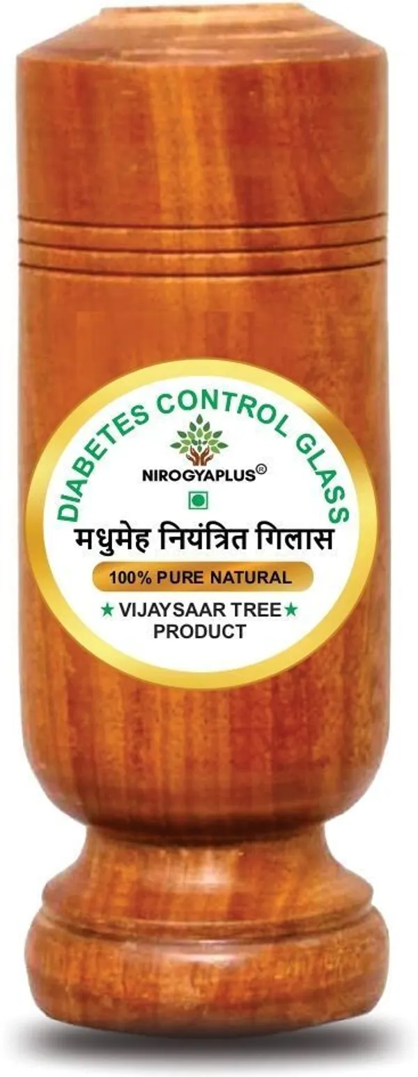 OneClick_Wooden_Sugar_Control_Home_Remedy_Vijaysar_Herbal_Tumbler_Glass_100_ML_P1_Glass_Water/Juice_Glass_(100_ml,_Wood,_Light_Brown)