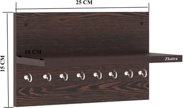 as_dreem_EDFGBN_Wood_Key_Holder_(7_Hooks,_Brown)