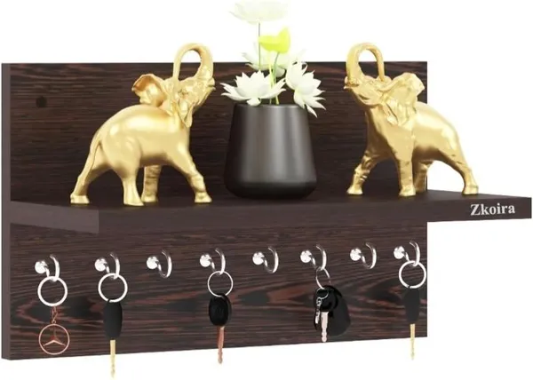 as_dreem_DFVB_Wood_Key_Holder_(7_Hooks,_Brown)