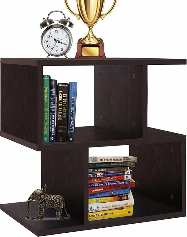 SearchForMerch_Bedside_Table_|_Stylish_Side_Table_|_Wooden_S_Shape_Table_for_Living_Room_|_(Color_-_Black)_Engineered_Wood_Side_Table_(Finish_Color_-_Classy_Black,_DIY(Do-It-Yourself))
