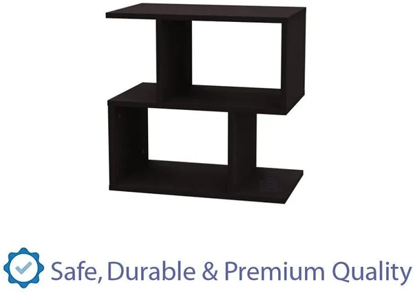 SearchForMerch_Bedside_Table_|_Stylish_Side_Table_|_Wooden_S_Shape_Table_for_Living_Room_|_(Color_-_Black)_Engineered_Wood_Side_Table_(Finish_Color_-_Classy_Black,_DIY(Do-It-Yourself))