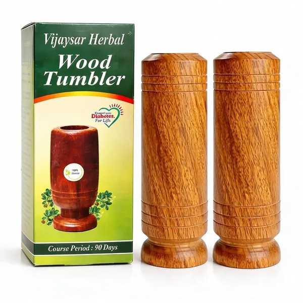 Galaxyglobalinc_Vijaysar_Wooden_Tumbler_For_Diabetes_Control,_Natural_Ayurvedic_Glass_Water/Juice_Glass_(80_Ml,_Wood,_Brown)_-_Pack_Of_2