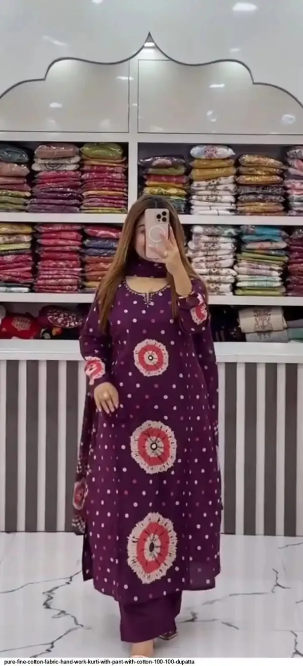 Purple_Cotton_Straight_Kurta_Set_For_Women