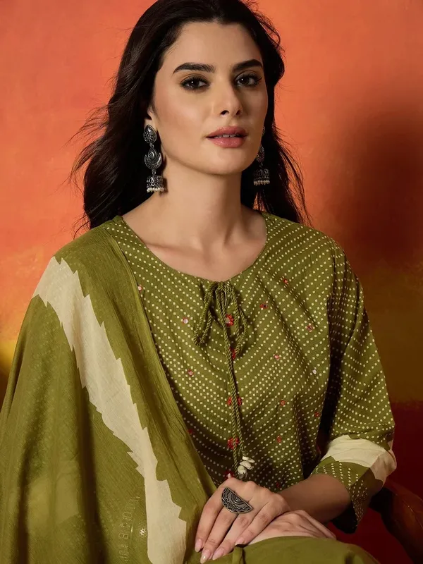 Olive_Green_Cotton_Printed_Dupatta_For_Women