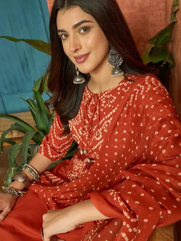 Rust_Cotton_Straight_Kurta_Set_For_Women