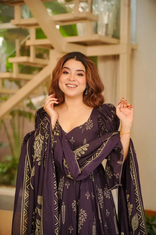 Purple_Cotton_Flared_Anarkali_Suit_Set_For_Women