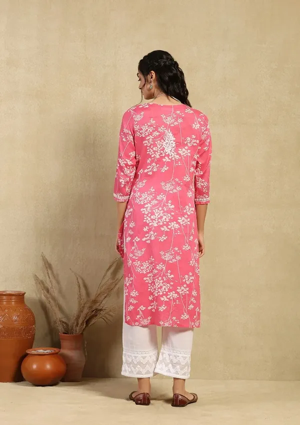 Light_Pink_Cotton_Straight_Floral_Print_Kurta_For_Women