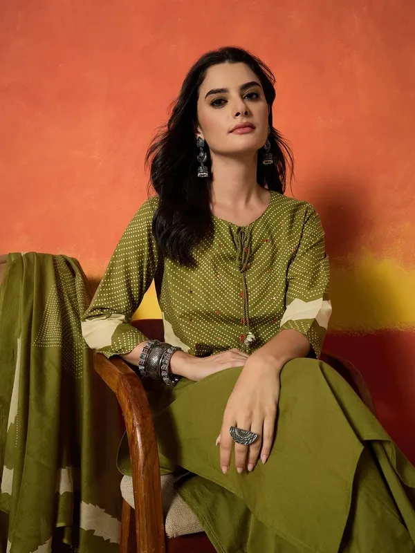 Olive_Green_Cotton_Printed_Dupatta_For_Women