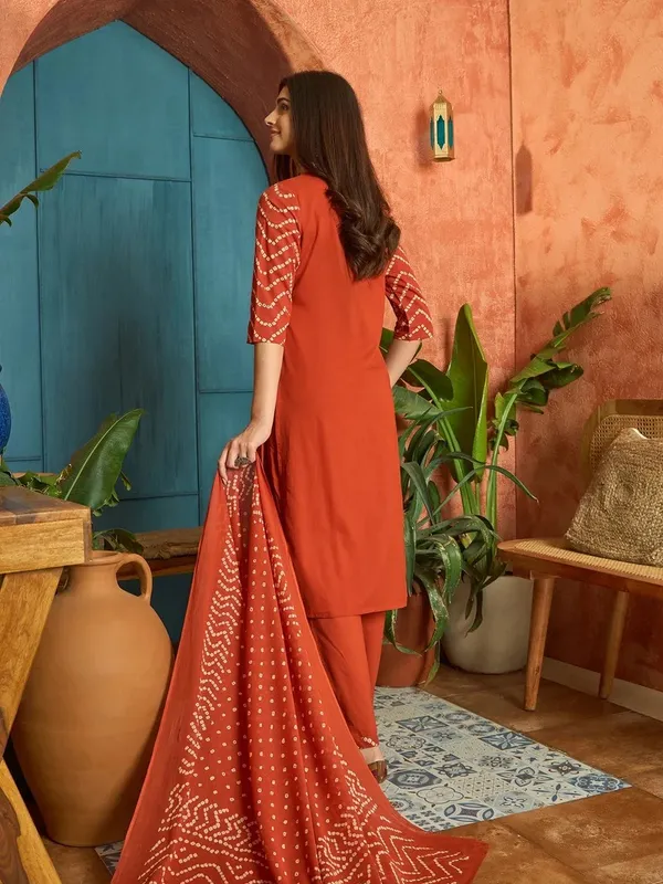 Rust_Cotton_Straight_Kurta_Set_For_Women