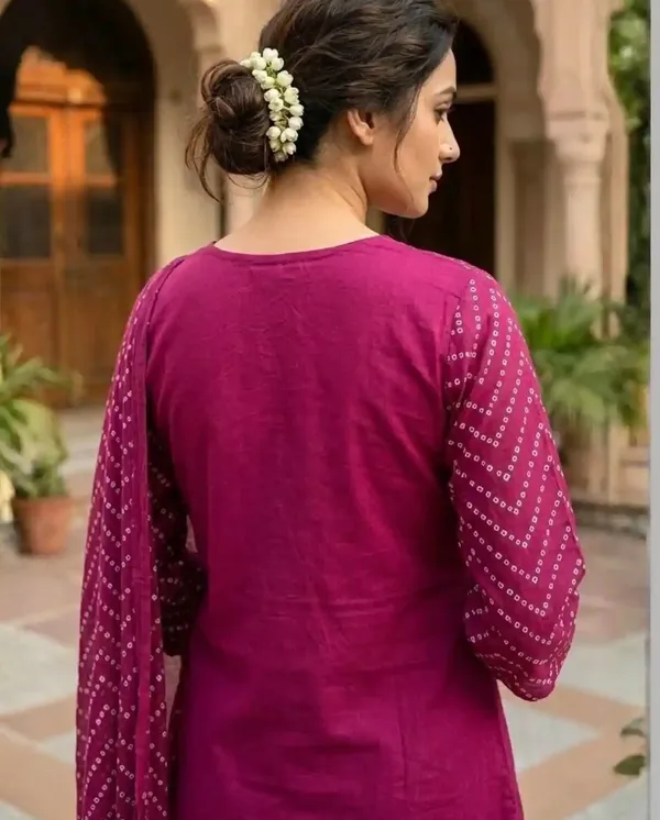 Magenta_Cotton_Printed_Straight_Kurta_Set_For_Women