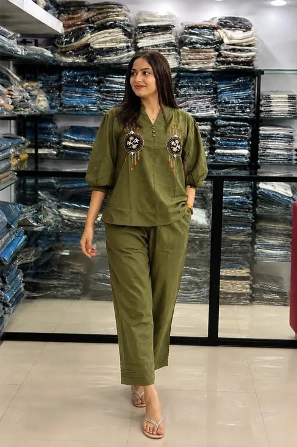 Olive_Green_Cotton_Relaxed_Fit_Embroidered_Co-Ord_Set_For_Women