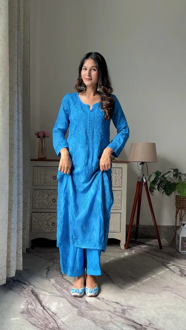 Blue_Cotton_Embroidered_Straight_Kurta_Palazzo_Set_For_Women