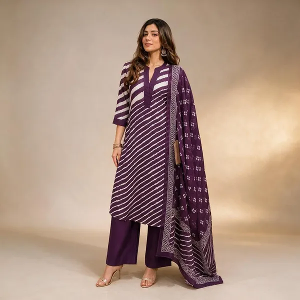 Purple_Cotton_Stripe_Print_Straight_Kurta_Set_For_Women