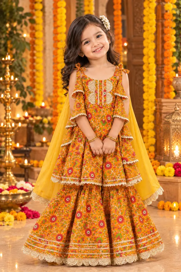 Orange_Cotton_Printed_Sharara_Set_For_Girls