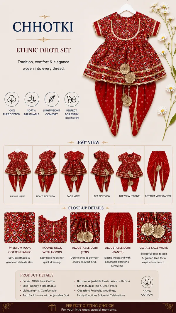 Red_Cambric_Cotton_Ethnic_Dhoti_Set_For_Girls