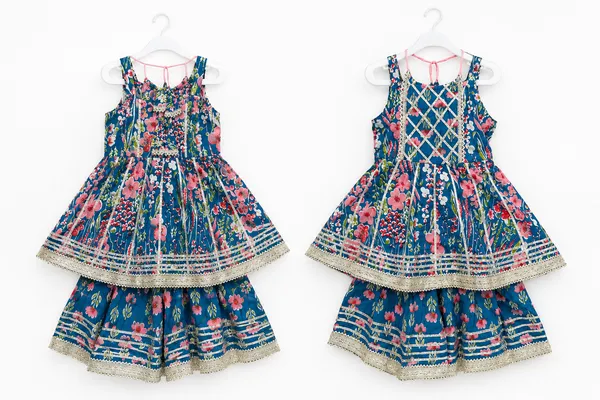 Blue_Cotton_Halterneck_Floral_Sharara_Set_For_Girls