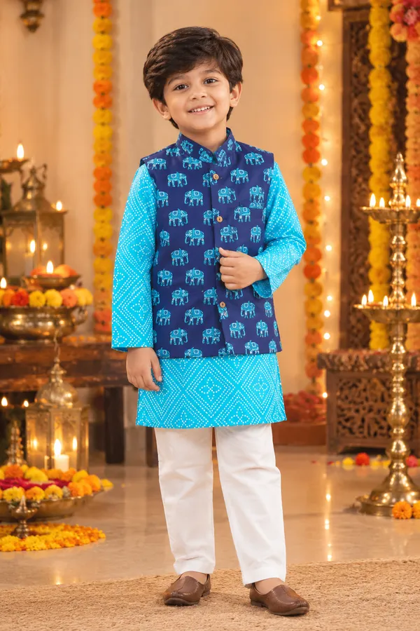Boys_3-Piece_Festive_Dark_Blue_and_Light_Blue_Elephant_Print_Nehru_Jacket_Kurta_Pajama