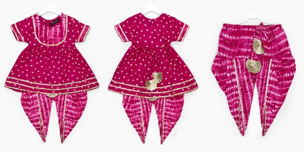 Pink_Cambric_Cotton_Ethnic_Dress_And_Dhoti_Set_For_Girls