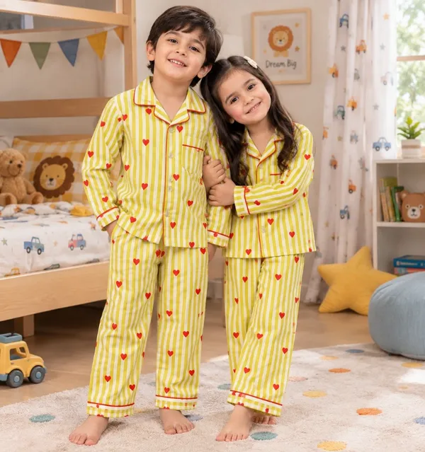 Yellow_Red_Cotton_Striped_Heart_Printed_Night_Suit_For_Kids