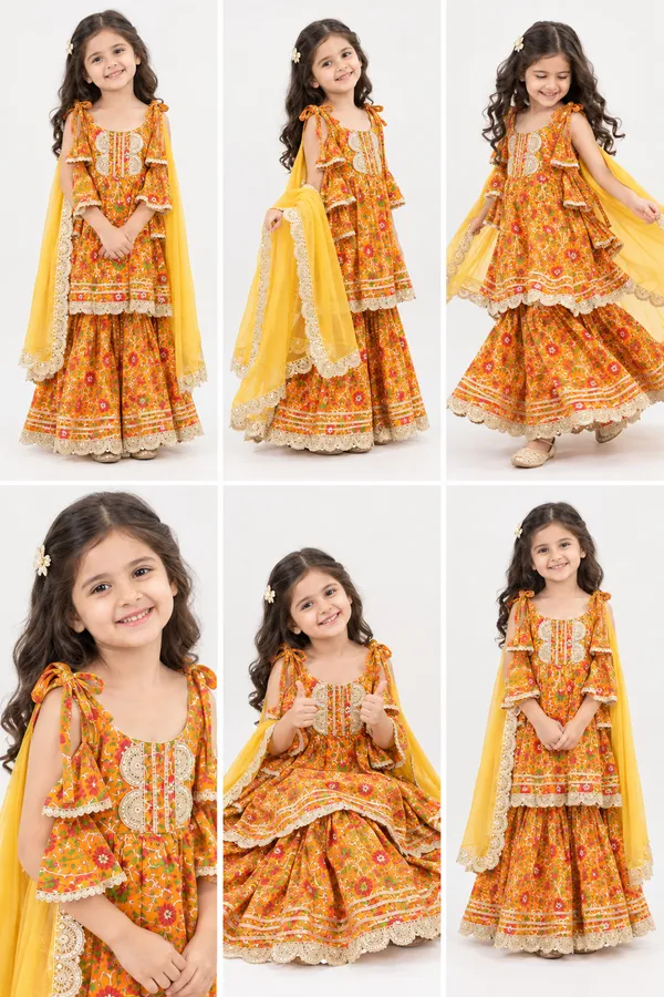 Orange_Cotton_Printed_Sharara_Set_For_Girls
