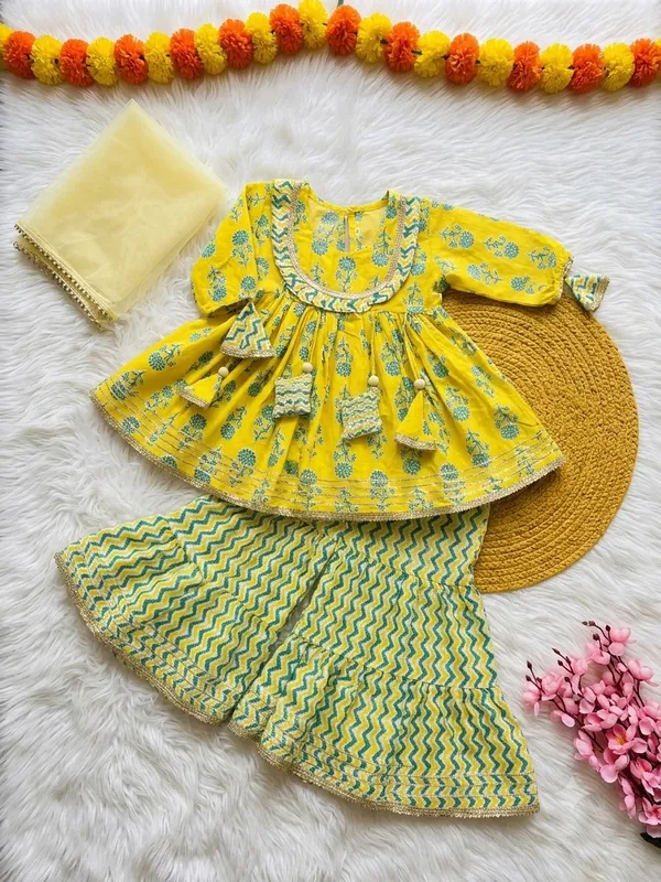 Yellow_Printed_Ethnic_Sharara_Set_for_Girls