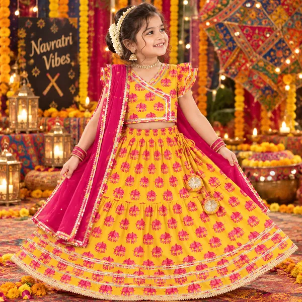 Yellow_Pink_Cambric_Cotton_Angrakha_Lehenga_Choli_For_Girls