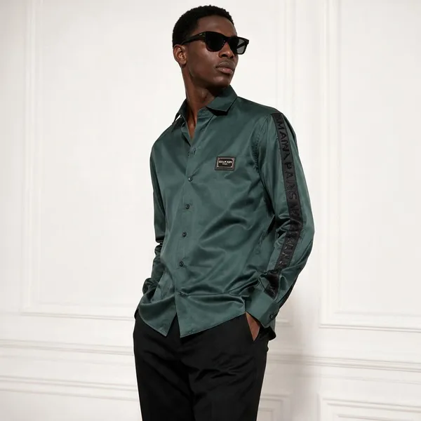 Balmain_Side_Strip_Bottle_Green_Shirt
