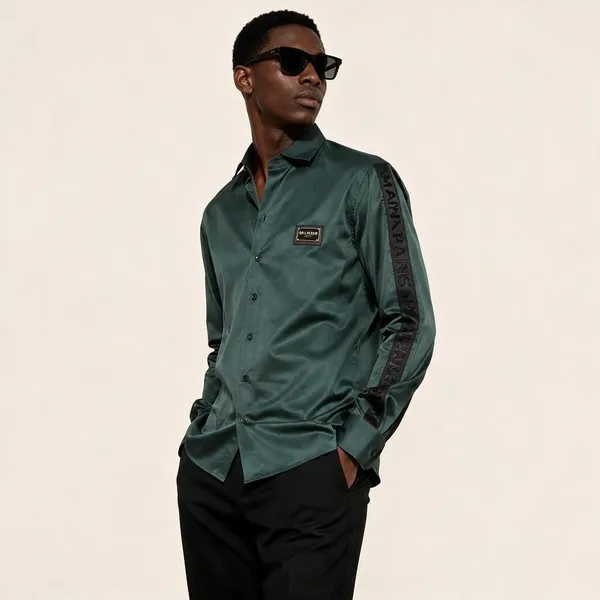 Balmain_Side_Strip_Bottle_Green_Shirt