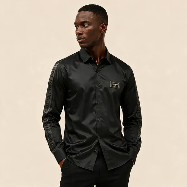 Balmain_Paris_Side_Strip_Black_Shirt