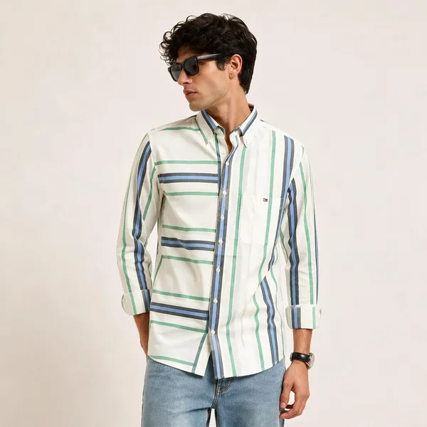 Tommy_Hilfiger_White_Striped_Shirt