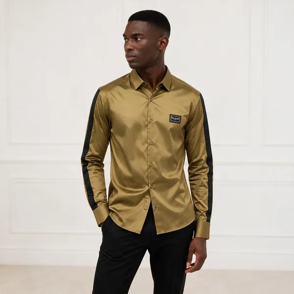Balmain_Paris_Side_Strip_Mustard_Shirt