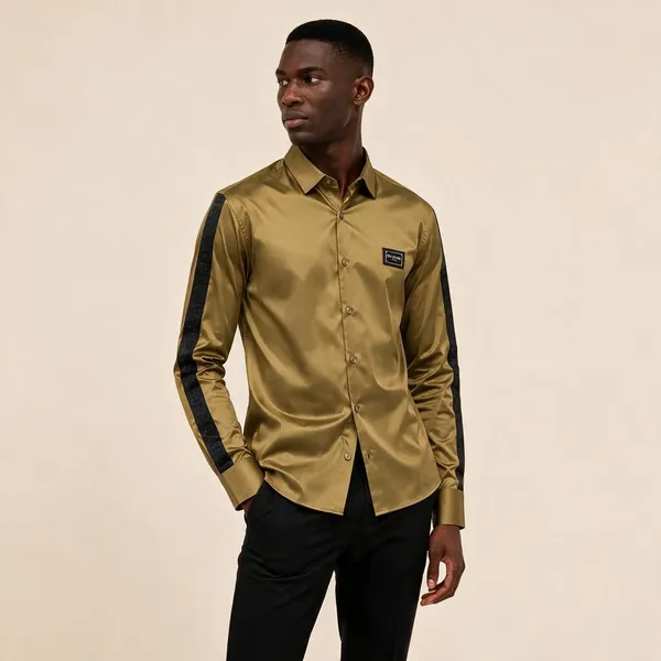 Balmain_Paris_Side_Strip_Mustard_Shirt
