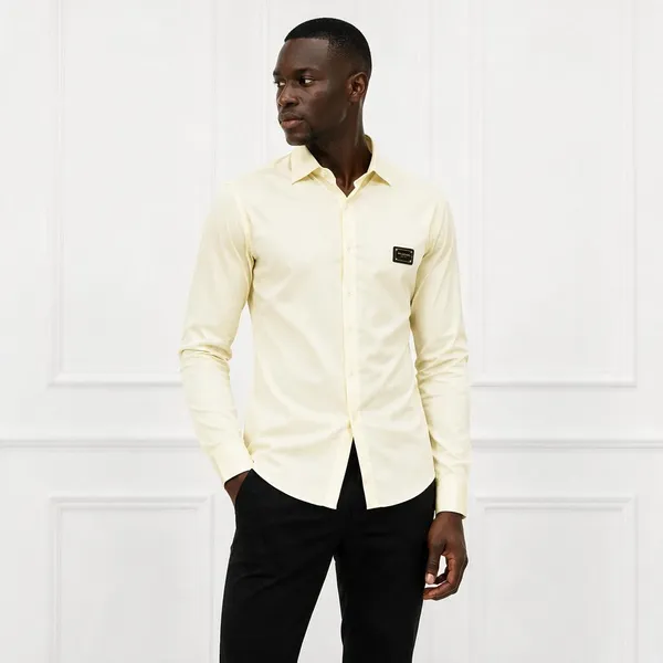 Balmain_Paris_Front_Metal_Logo_And_Leather_Patch_Light_Yellow_Shirt_Big_Size