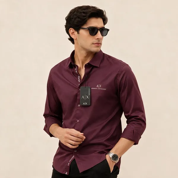 Armani_Exchange_Ax_Maroon_Shirt