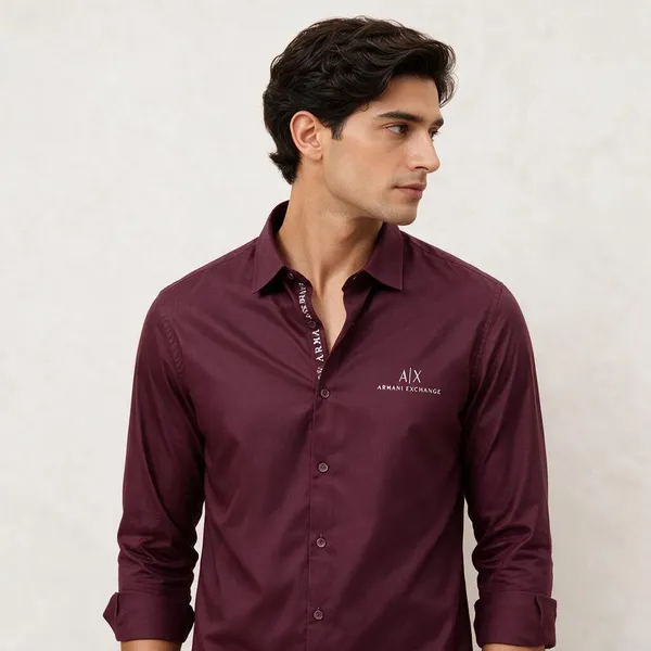 Armani_Exchange_Ax_Maroon_Shirt