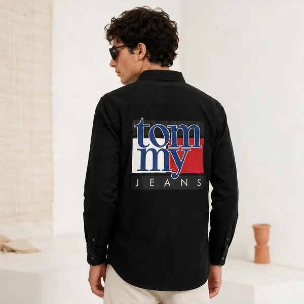 Tommy_Hilfiger_Side_Strip_Black_Shirt