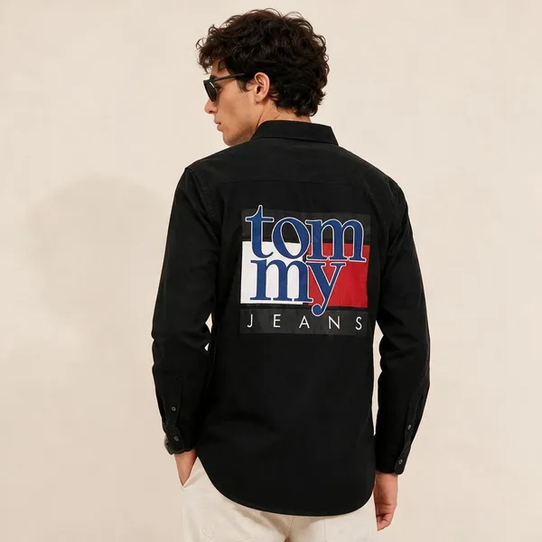 Tommy_Hilfiger_Side_Strip_Black_Shirt
