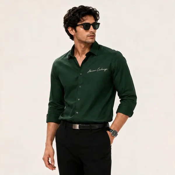 Armani_Exchange_Ax_Dark_Green_Shirt
