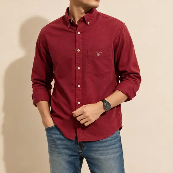 Gant_Linen_Ruby_Red_Shirt
