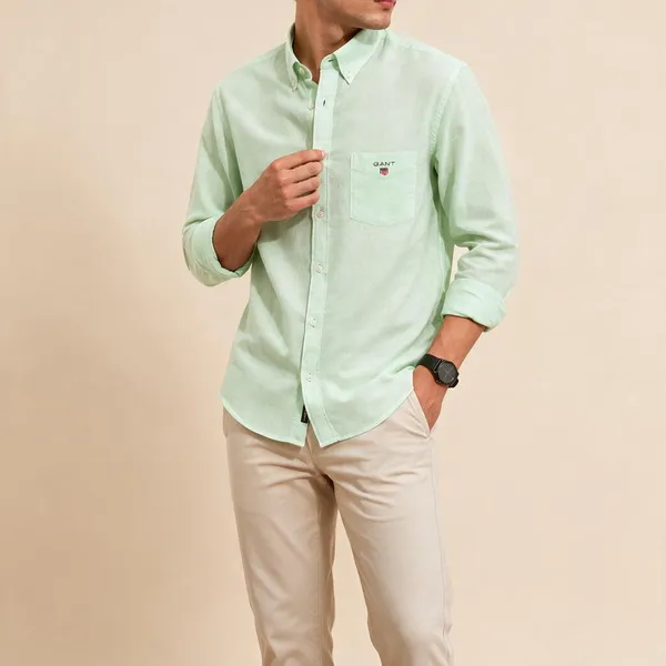 Gant_Linen_Pistachio_Green_Shirt