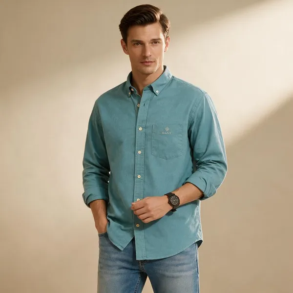 Gant_Linen_Ocean_Teal_Shirt