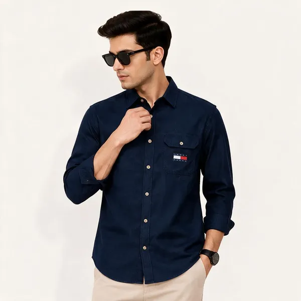 Tommy_Hilfiger_Navy_Blue_Shirt