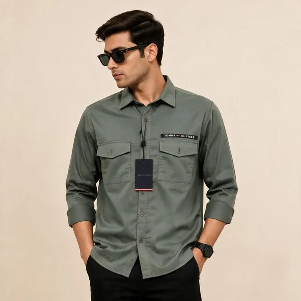 Tommy_Hilfiger_Sage_Green_Shirt