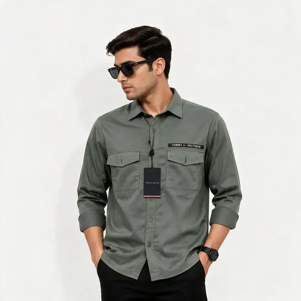 Tommy_Hilfiger_Sage_Green_Shirt