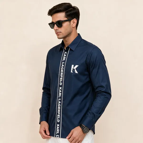 Karl_Lagerfeld_Steel_Blue_Shirt