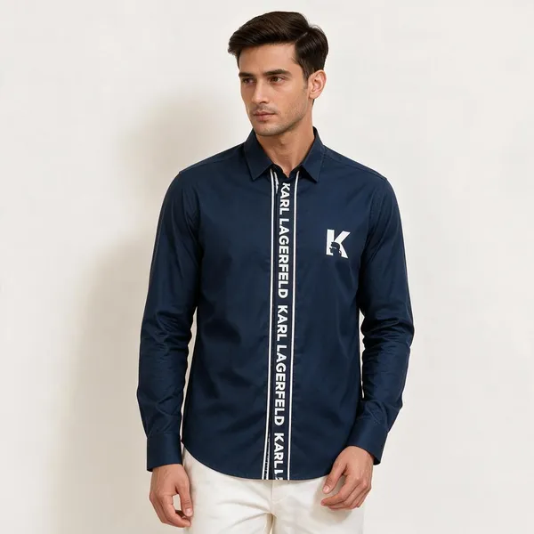 Karl_Lagerfeld_Steel_Blue_Shirt