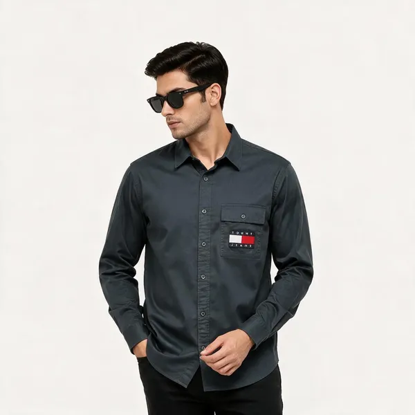 Tommy_Hilfiger_Charcoal_Grey_Shirt