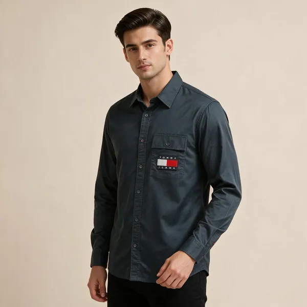 Tommy_Hilfiger_Charcoal_Grey_Shirt