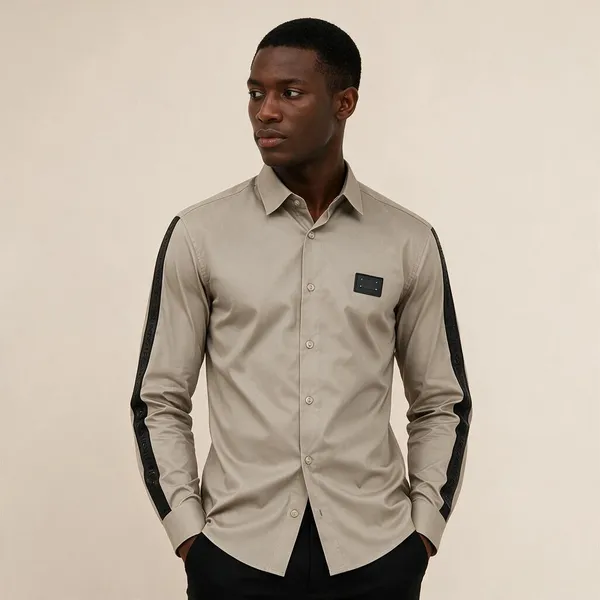 Balmain_Paris_Side_Strip_Beige_Shirt
