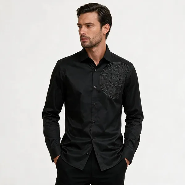 Black_Cotton_Embroidered_Regular_Fit_Shirt_For_Men